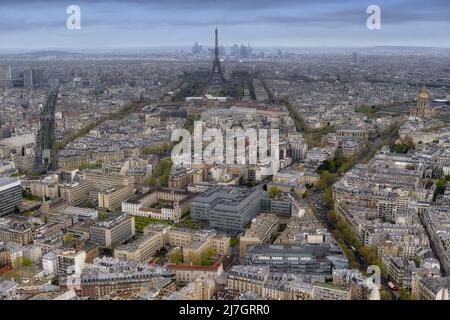 Vue de Montparnasse montrant la tour Eiffel. Paris Skyline, France Banque D'Images