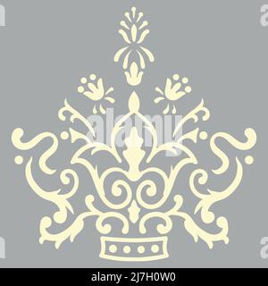 Décoration baroque vintage, motif rétro Illustration de Vecteur
