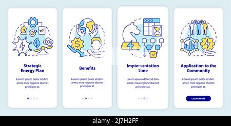Écran de l'application mobile d'intégration de la planification énergétique Illustration de Vecteur