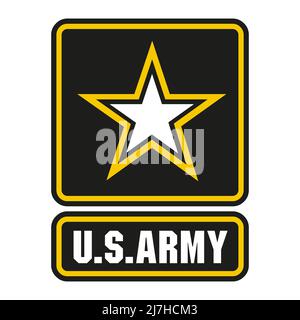 Vinnytsia, Ukraine - 2 mai 2022 : logo de l'Armée des États-Unis. Illustration vectorielle éditoriale Illustration de Vecteur