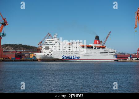 Stena Saga amarré à Lindholmen. Banque D'Images