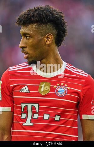 Munich, Allemagne, 08/05/2022, Kingsley Coman, FCB 11 dans le match FC BAYERN MÜNCHEN - VFB STUTTGART 2-2 1.Ligue allemande de football le 08 mai 2022 à Munich, Allemagne. Saison 2021/2022, jour de match 33, 1.Bundesliga, Muenchen, 33.Spieltag. FCB, © Peter Schatz / Alamy Live News - LA RÉGLEMENTATION DFL INTERDIT TOUTE UTILISATION DE PHOTOGRAPHIES comme SÉQUENCES D'IMAGES et/ou QUASI-VIDÉO - Banque D'Images