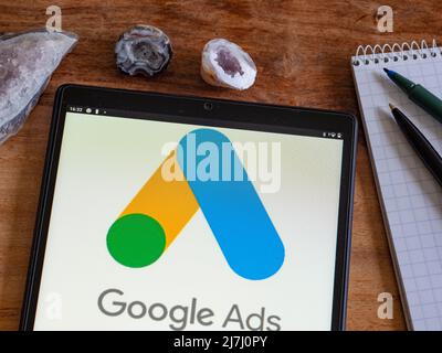 Allemagne. 9th mai 2022. Dans cette illustration, le logo Google Ads apparaît sur une tablette. (Credit image: © Igor Golovniov/SOPA Images via ZUMA Press Wire) Banque D'Images
