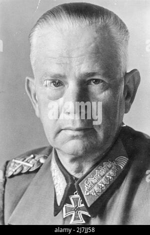 Le dirigeant de Wehrmacht Walter von Reichenau. En WW2, il commande le 6thArmy en Europe et fait partie du Groupe d'Armée Sud pendant l'opération Barbarossa, l'invasion nazie de l'URSS Banque D'Images