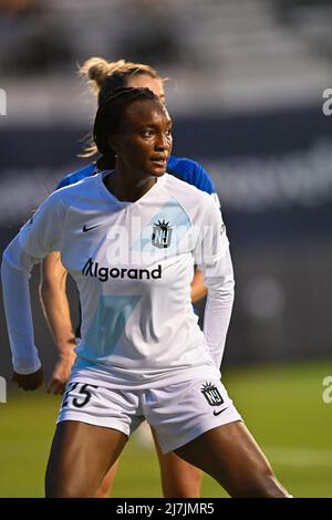 San Diego, Californie, États-Unis. 07th mai 2022. NY/NJ Gotham FC avance Ifeoma Onumonu (25) lors d'un match de football NWSL entre le NY/NJ Gotham et le San Diego Wave FC au Torero Stadium de San Diego, Californie. Justin Fine/CSM/Alamy Live News Banque D'Images