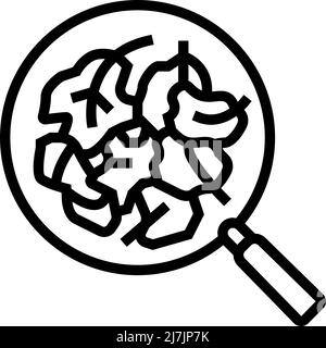 illustration vectorielle de l'icône de la ligne d'épinards crus Illustration de Vecteur