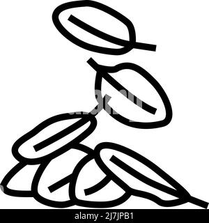 illustration vectorielle de l'icône représentant une ligne d'épinards Illustration de Vecteur