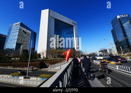 Le bâtiment New Beijing Poly Plaza, situé sur North Chaoyangmen St, à Beijing, en Chine. Banque D'Images