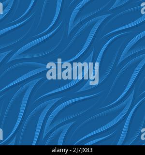 Motif vectoriel fluide de lignes fluides minces et fluides.texture fluide des vagues ou des courants. Illustration de Vecteur