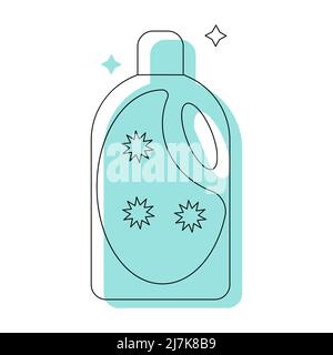 icône de détergent isolée sur fond blanc. Illustration vectorielle plate. Illustration de Vecteur