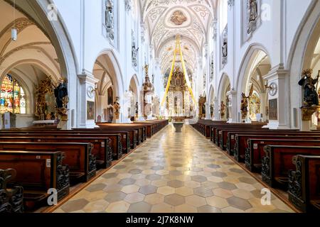 Allemagne Bavière route romantique. Landsberg am Lech. Église de l'Assomption de Marie (Maria Himmelfahrt) Banque D'Images