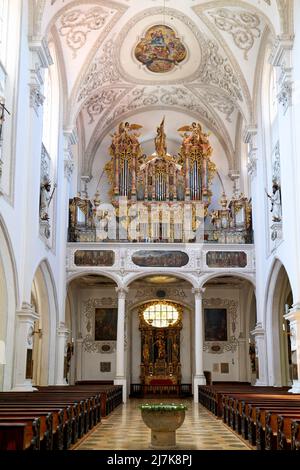 Allemagne Bavière route romantique. Landsberg am Lech. Église de l'Assomption de Marie (Maria Himmelfahrt) Banque D'Images