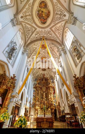 Allemagne Bavière route romantique. Landsberg am Lech. Église de l'Assomption de Marie (Maria Himmelfahrt) Banque D'Images