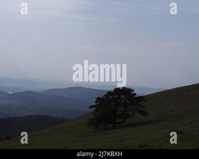 Le mont Saibi, situé dans le parc naturel d'Urkiola. Espagne. Banque D'Images