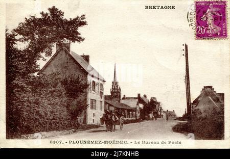 Plounevez-Moëdec Département: 22 - Côtes-d'Armor région: Bretagne (Bretagne) carte postale ancienne, fin 19th - début 20th siècle Banque D'Images