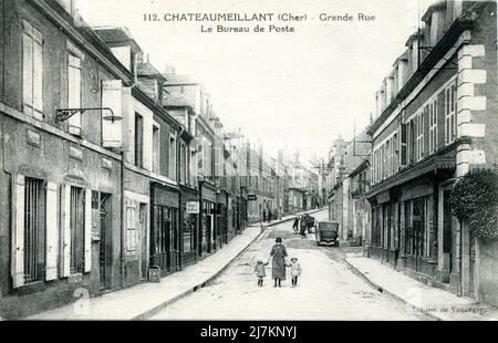 Châteaumeillant Département: 18 - cher région: Centre-Val de Loire (anciennement région Centre) carte postale ancienne, début 20th siècle Banque D'Images