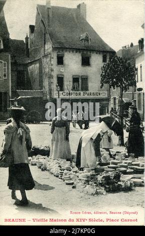 Beaune Département: 21 - Côte d'Or région: Bourgogne-Franche-Comté (anciennement Bourgogne) carte postale ancienne, fin 19th - début 20th siècle Banque D'Images