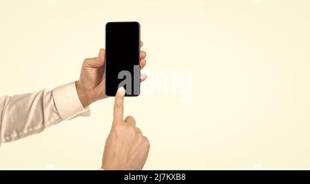 nouvelle application. proposition de produit. présentation publicitaire. espace de copie. Banque D'Images