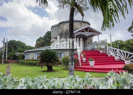 Moulin converti utilisé pour le broyage du sucre, Lysons, St. Thomas, Jamaïque Banque D'Images