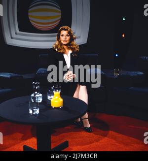 Senta Berger, österreichisch-deutsche Sauspielerin, Filmschauspielerin, TV Serienstar, Filmproduzentin, Österreich, vers 1978, im Bild: Zu Gast im ORF. Senta Berger, actrice autrichienne-allemande, actrice de cinéma, star de séries TV, producteur de film, Autriche, vers 1978, en photo : en tant qu'invité à la télévision autrichienne. Banque D'Images