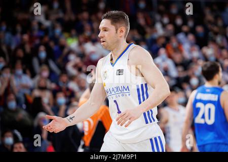 BARCELONE - APR 10 : Fabien Caueur en action lors du match de la Ligue ACB entre le FC Barcelone et le Real Madrid au Palau Blaugrana le 10,2022 avril à B Banque D'Images