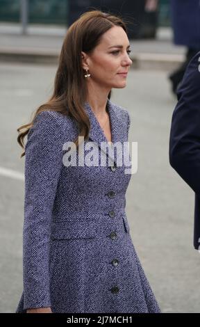 La duchesse de Cambridge arrive pour assister à l'ouverture officielle du Mémorial de la Glade de lumière, commémorant les victimes de l'attentat terroriste du 22nd mai 2017 à Manchester Arena. Date de la photo: Mardi 10 mai 2022. Banque D'Images