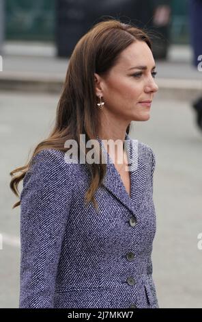 La duchesse de Cambridge lors de l'ouverture officielle du Mémorial de la Glade de la lumière, commémorant les victimes de l'attentat terroriste du 22nd mai 2017 à Manchester Arena. Date de la photo: Mardi 10 mai 2022. Banque D'Images