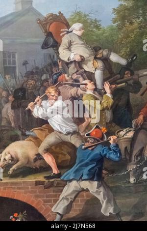 Tableau intitulé « l'élection » par William Hogarth Banque D'Images