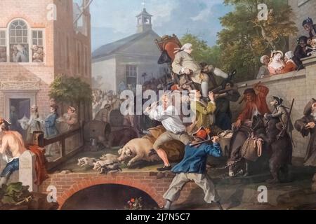 Tableau intitulé « l'élection » par William Hogarth Banque D'Images