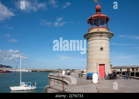 L'ancien phare, port de Ramsgate, Kent, Angleterre Banque D'Images