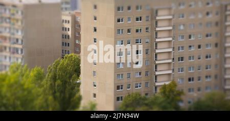 En particulier: Logement social, plattenbauten Banque D'Images