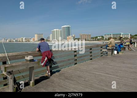 2nd Avenue Pier à Myrtle Beach, Caroline du Sud, États-Unis. Banque D'Images