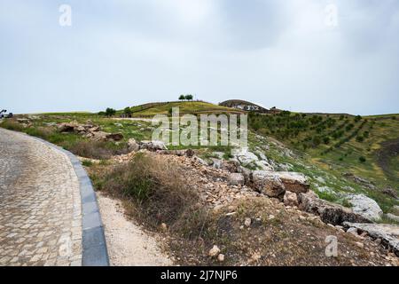 Göbekli Tepe (Gobeklitepe en anglais), un site archéologique néolithique près de la ville de Sanliurfa en Turquie. C'est le plus ancien temple connu du monde Banque D'Images