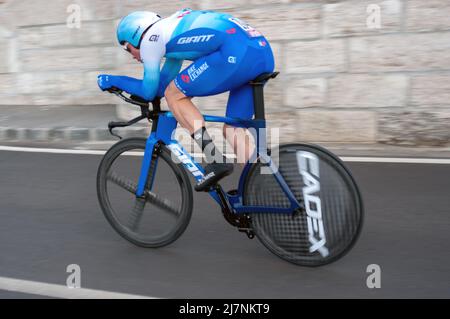 BUDAPEST, HONGRIE - 07 MAI 2022 : cycliste professionnel Michael Hepburn ÉQUIPE BIKEEXCHANGE - JAYCO, Giro d'Italia phase 2 essai de temps - compétition cycliste sur Ma Banque D'Images