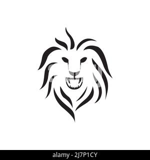 Roi Lion. Vecteur animal isolé. Banque D'Images