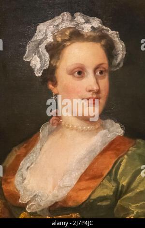 Peinture intitulée 'Lavinia Fenton, Duchesse de Bolton' par William Hogarth en date de 1740-50 Banque D'Images