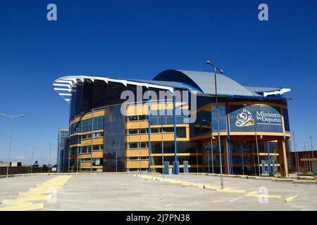 Complexe sportif 'Heroes de Octubre' du Ministère des sports sur AV Juan Pablo II, El Alto, Bolivie Banque D'Images