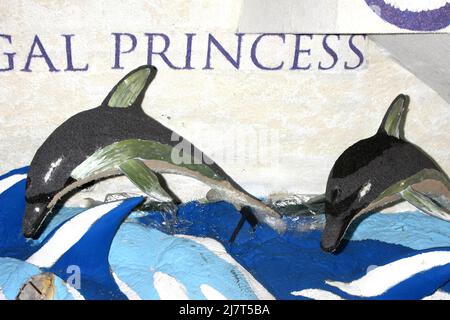 LOS ANGELES - DEC 30: L'atmosphère au 'Love Boat' original décore Princess Cruises's Rose Parade Float à un Rosemont Pavilion le 30 décembre 2014 à Pasadena, CA Banque D'Images