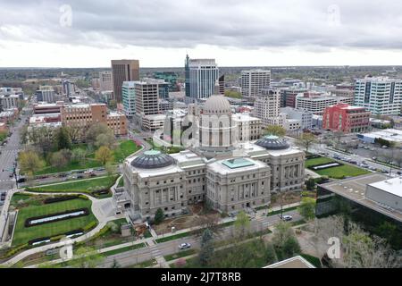 Capitale de l'État et gratte-ciel à Boise, Idaho Banque D'Images