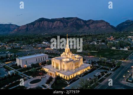 LDS Temple Mormon Saints des derniers jours à Ogden, Utah Banque D'Images