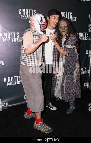 LOS ANGELES - octobre 3 : Tyler Blackburn à la Knott's Scary Farm Celebrity ouverture de VIP à Knott's Berry Farm le 3 octobre 2014 à Buena Park, Californie Banque D'Images