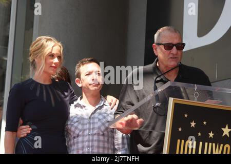 LOS ANGELES - SEP 9 : Christina Applegate, David Faustino, Ed O'Neill à la cérémonie des étoiles Katey Sagal Hollywood Walk of Fame à Hollywood Blvd. Le 9 septembre 2014 à Los Angeles, CA Banque D'Images