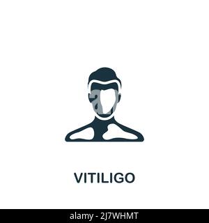 Icône de vitiligo. Monochrome simplifie l'icône pour les modèles, la conception Web et les infographies Illustration de Vecteur