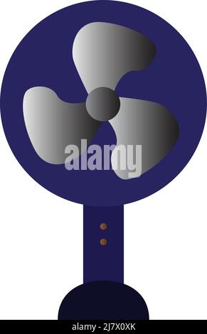 illustration de l'icône du ventilateur de la table avec un arrière-plan blanc Illustration de Vecteur