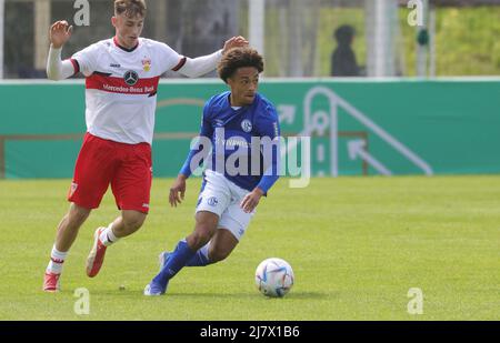 Duisburg, Allemagne. 08th mai 2022. Firo: 05/08/2022 Fuvuball, football, jeunesse, saison 2021/2022, U 17, U17 Championnat d'Allemagne des B Juniors FC Schalke 04 - VfB Stuttgart duels, Philip Amaro Buczkowski, Schalke crédit: dpa/Alay Live News Banque D'Images