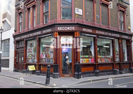 Vue extérieure du magasin de disques Soho « Sounds of the Universe » à Broadwick Street Soho Londres, Angleterre Banque D'Images