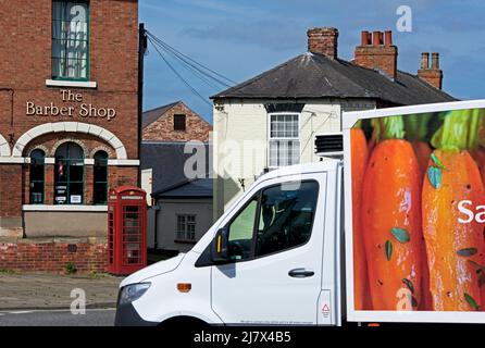 Fourgonnette de livraison Sainsburys à Epworth, North Lincolnshire, Angleterre, Royaume-Uni Banque D'Images