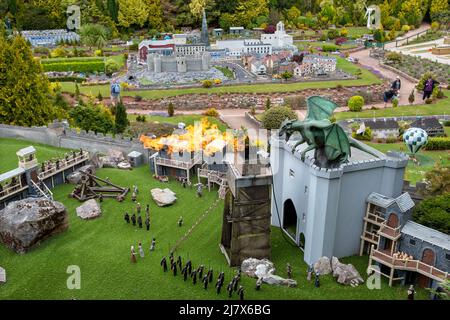 Vue générale du village modèle de Babbacombe, Torquay, Devon, Royaume-Uni. Banque D'Images