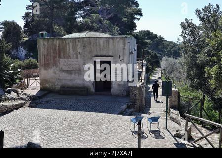 Capri – Biglietteria di Villa Jovis Banque D'Images