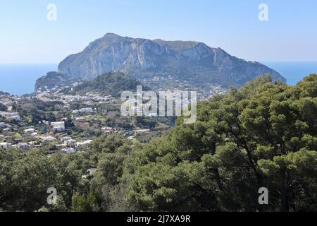 Capri – Monte Solaro da Villa Jovis Banque D'Images